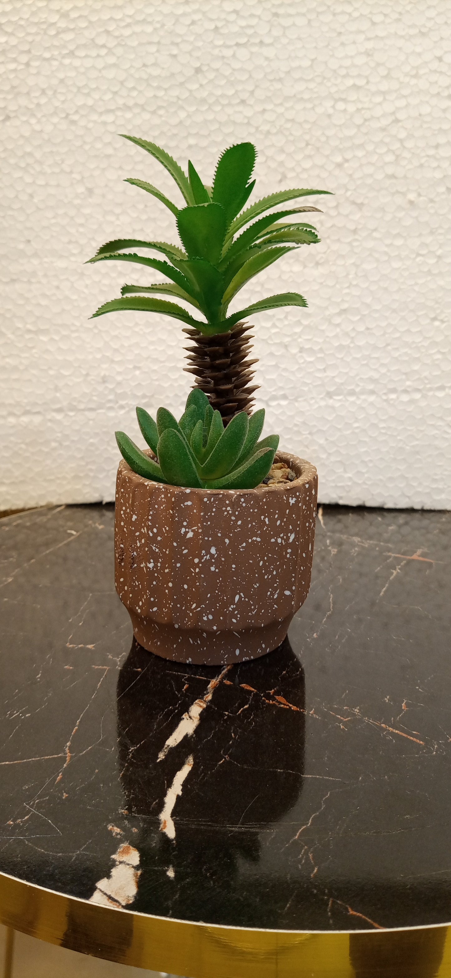 Realistic Rubber Cactus Plant in Ceramic Pot for Home & Office Decor