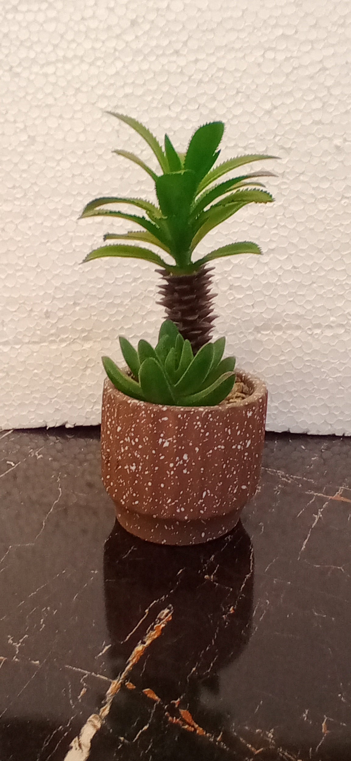 Realistic Rubber Cactus Plant in Ceramic Pot for Home & Office Decor