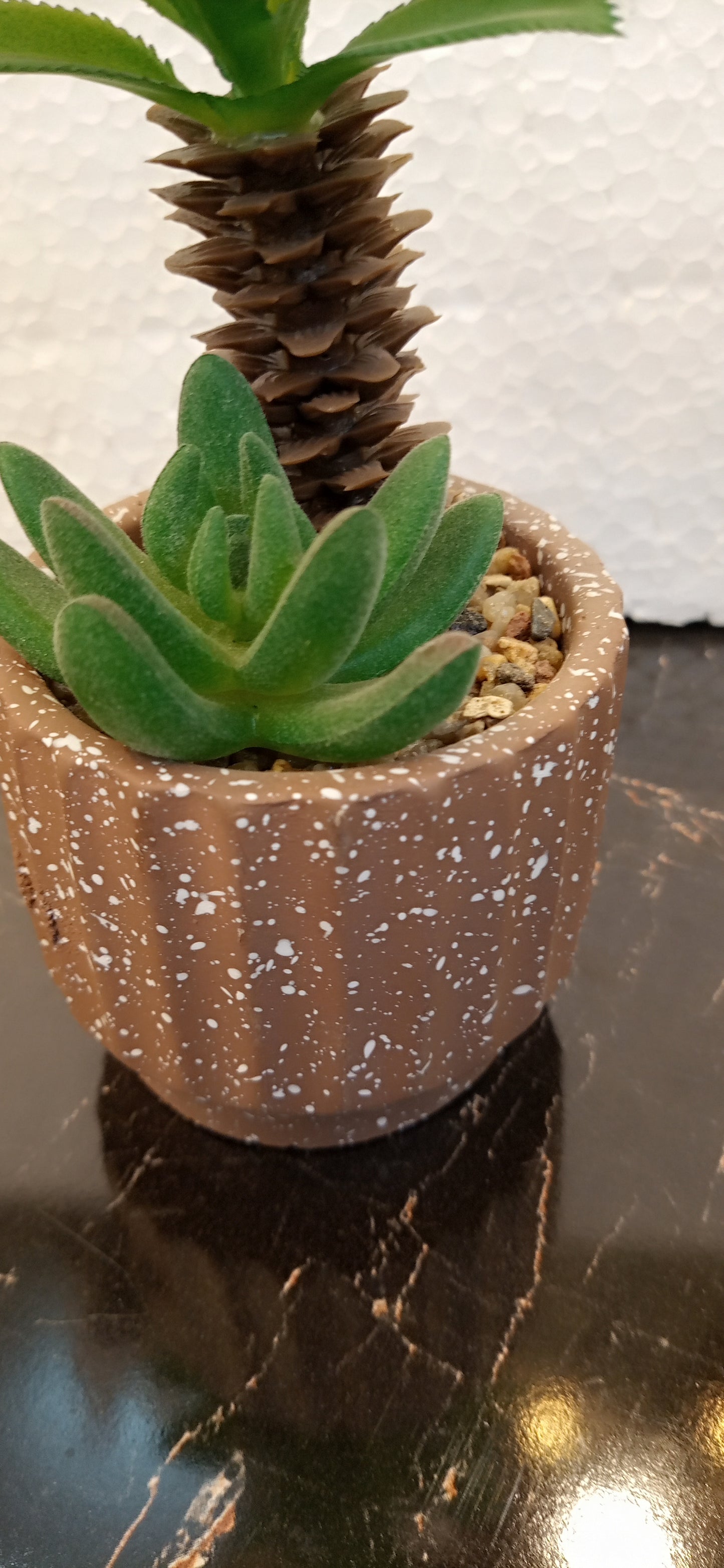 Realistic Rubber Cactus Plant in Ceramic Pot for Home & Office Decor