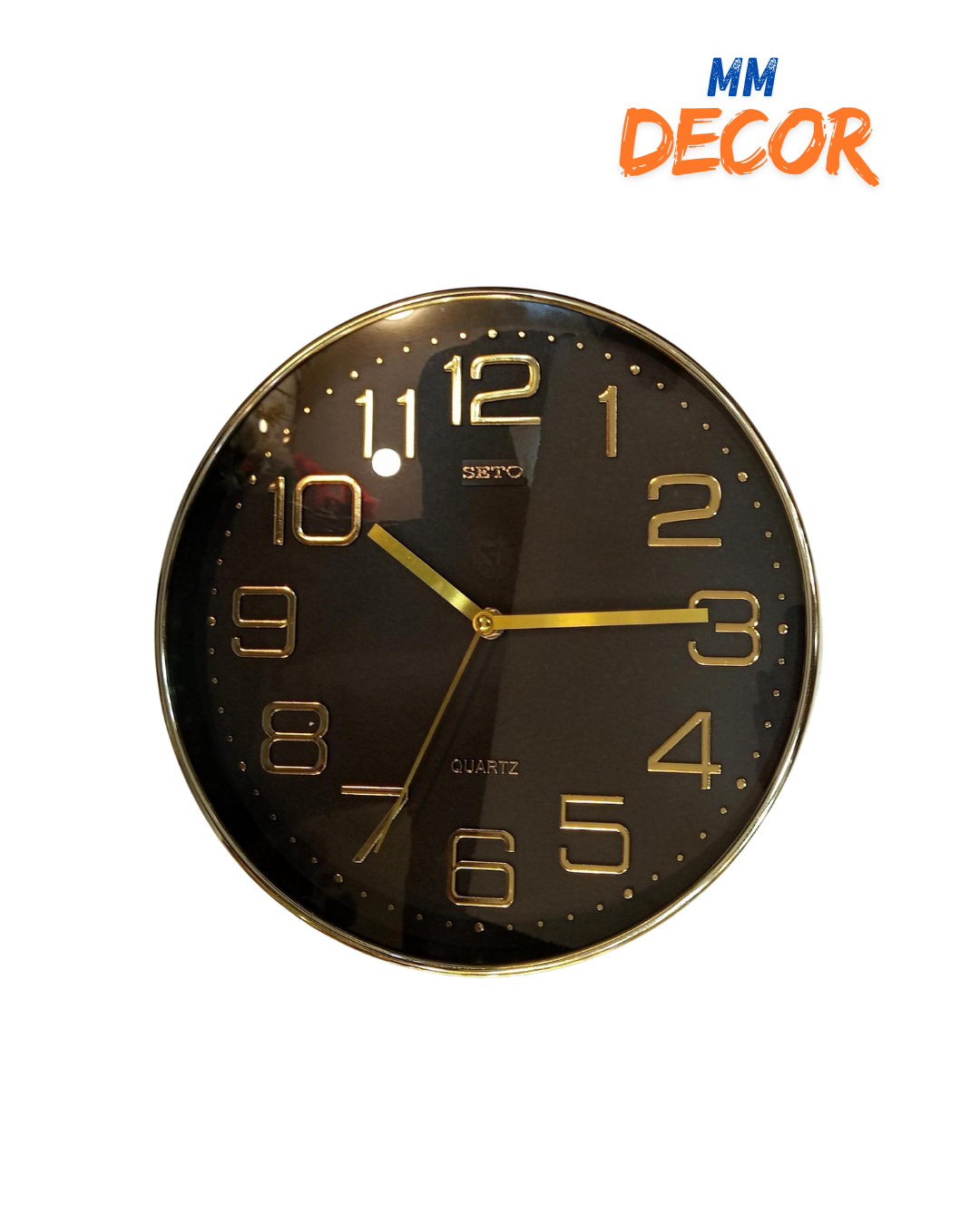 Elegant Gold Wall Clock Modern Design with High-Quality Time Mechanism for Home & Office