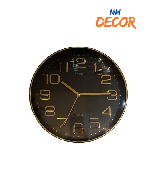 Elegant Gold Wall Clock Modern Design with High-Quality Time Mechanism for Home & Office