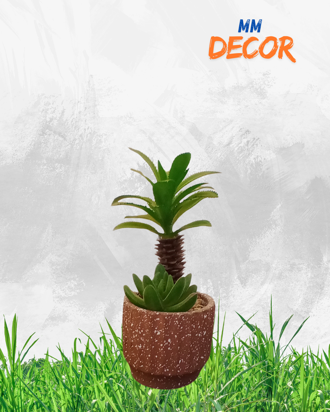 Realistic Rubber Cactus Plant in Ceramic Pot for Home & Office Decor