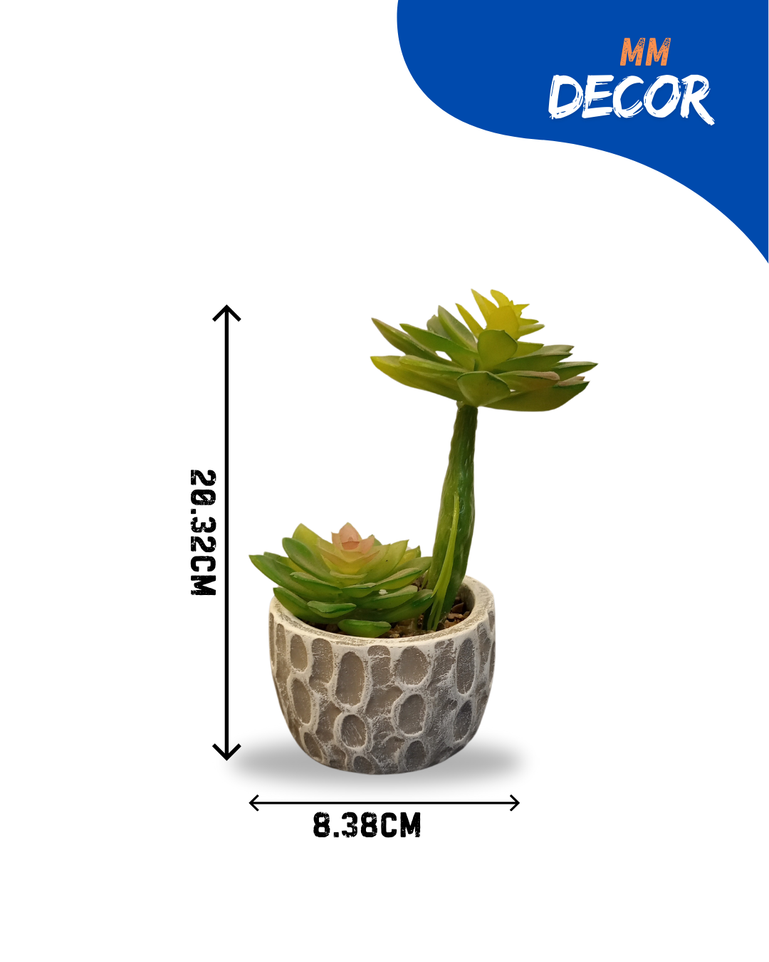 Realistic Rubber Cactus Plant in Ceramic Pot for Home & Office Decor