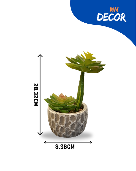 Realistic Rubber Cactus Plant in Ceramic Pot for Home & Office Decor