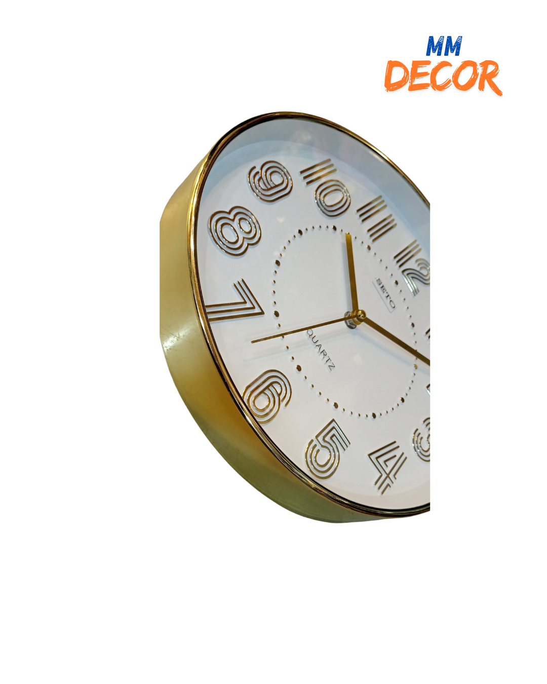 Elegant Gold Wall Clock - Modern Design, Stylish Home Décor, Luxury Timepiece for Living Room & Office