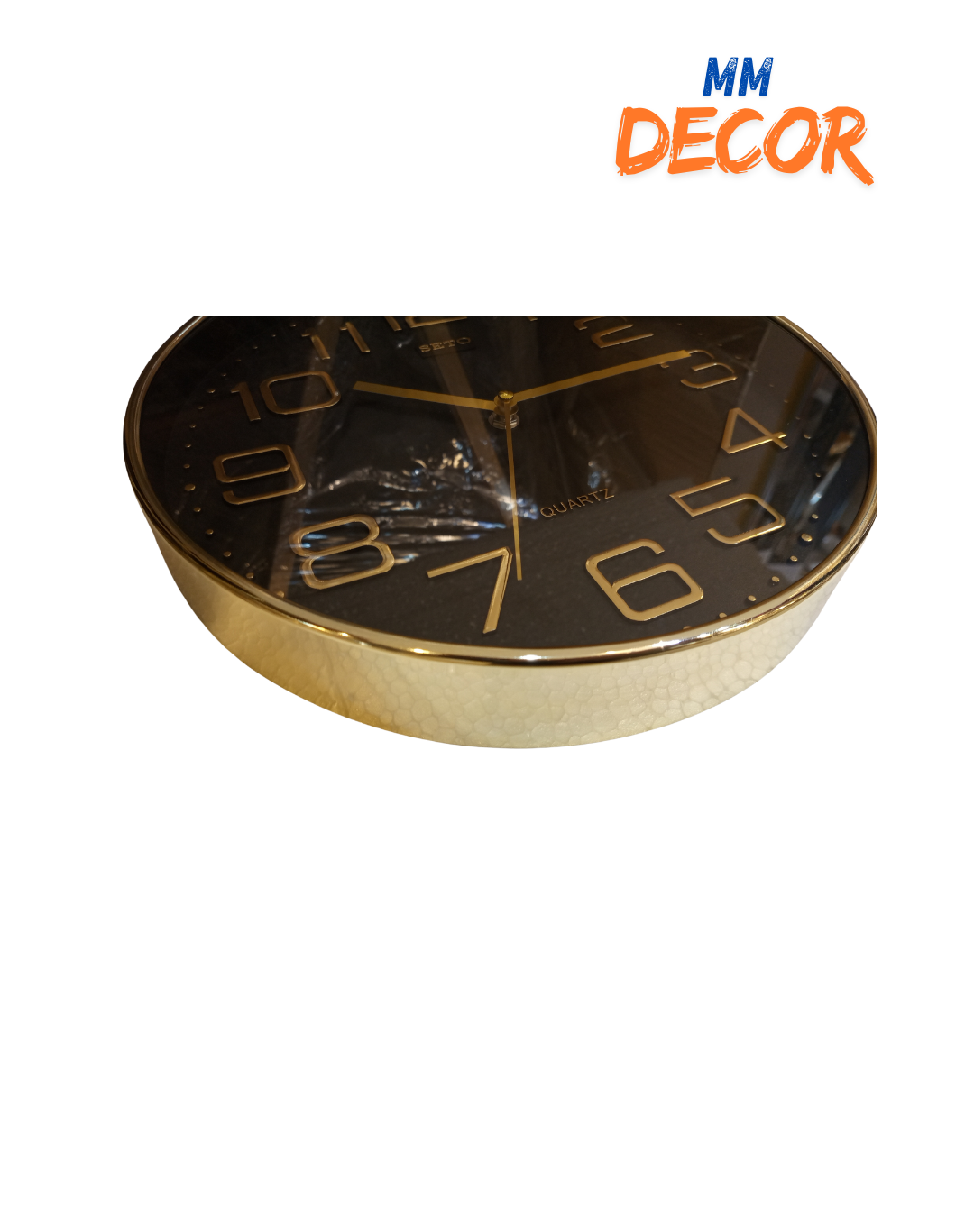 Elegant Gold Wall Clock Modern Design with High-Quality Time Mechanism for Home & Office