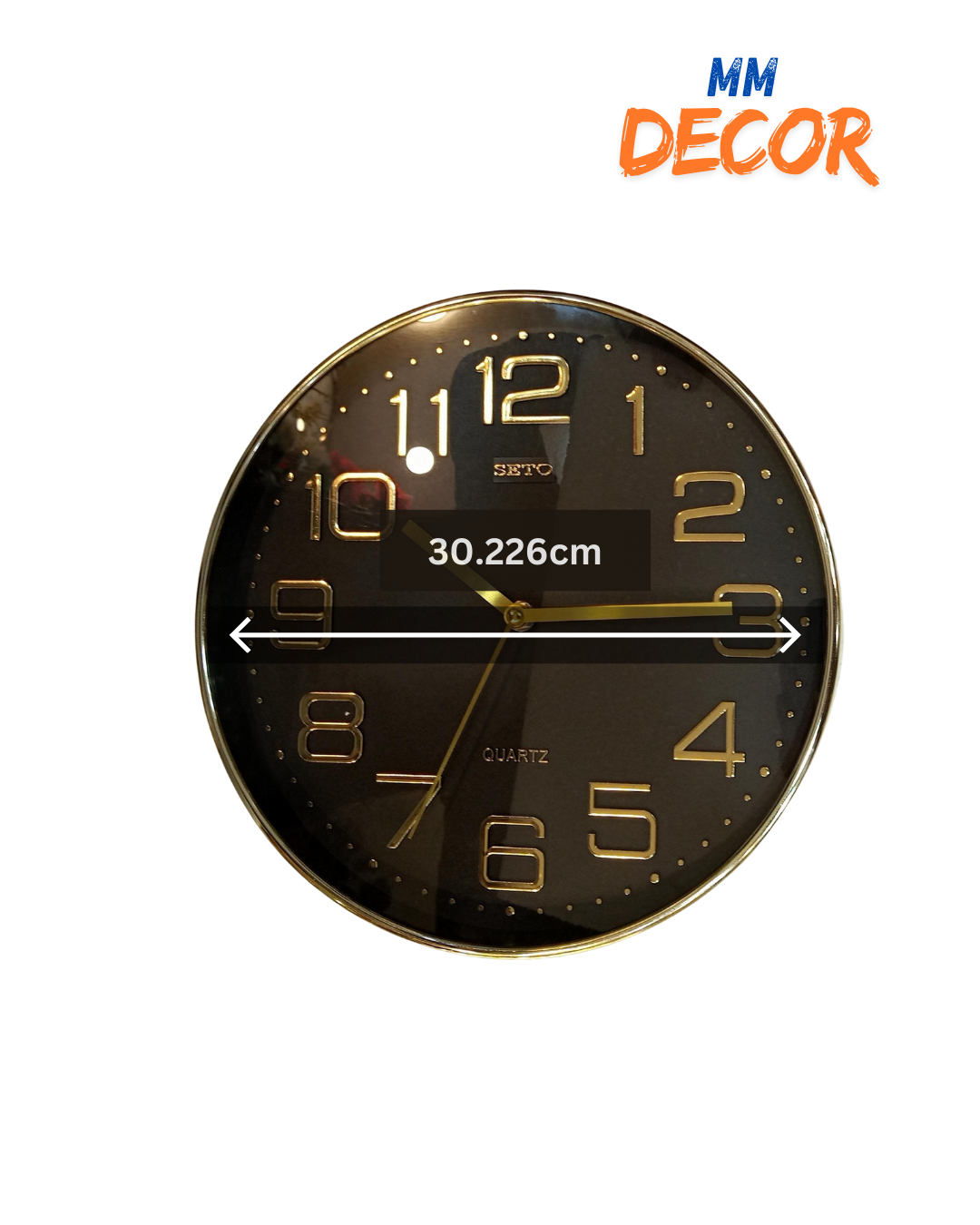 Elegant Gold Wall Clock Modern Design with High-Quality Time Mechanism for Home & Office